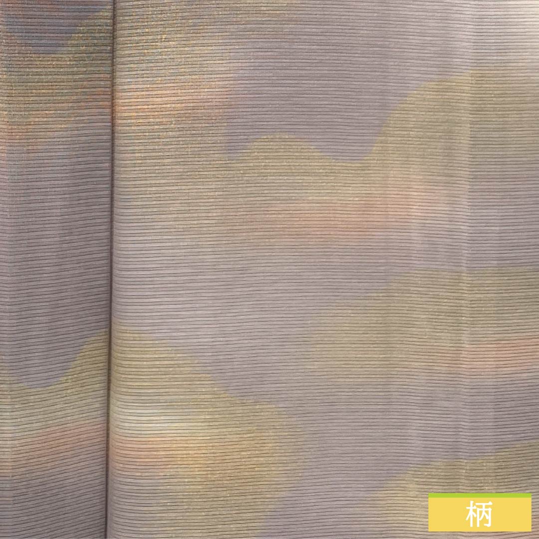 Summer pure silk formal kimono, length 153cm, sleeve length 61.5cm, cherry blossom color, Kyoto Yuzen, one crest, circle with tangerines, silk, B rank, pink, 1132002194213