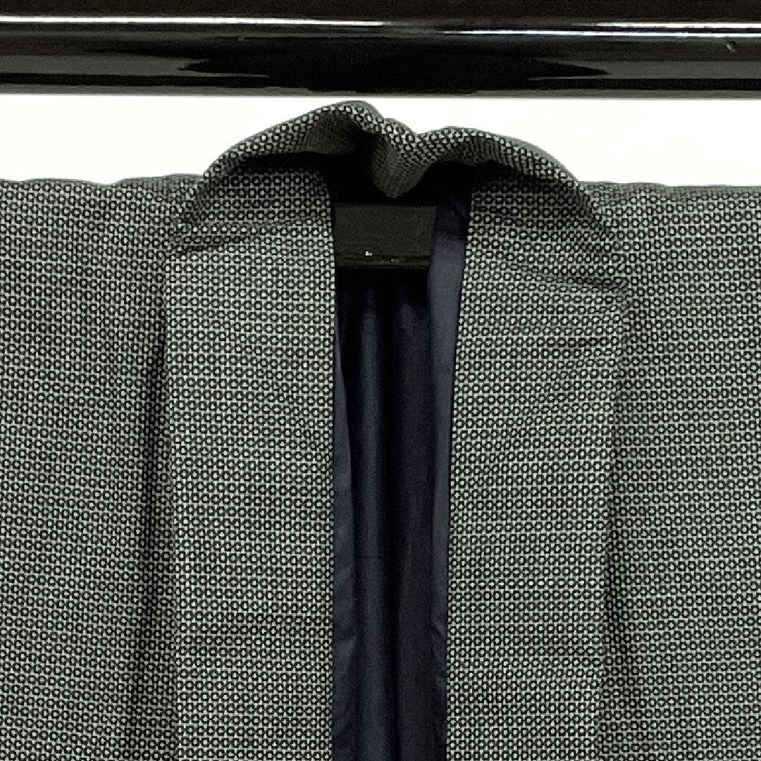 Men's, Length 140cm, Sleeve length 68cm, Cross-patterned ensemble, Pure silk, S rank, Lined, Black, 1119000272410