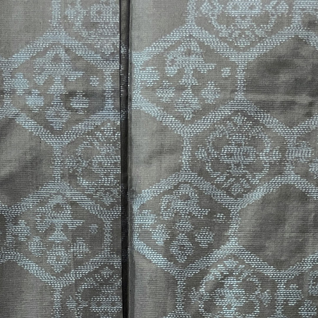Oshima Tsumugi, Length 160cm, Sleeve length 65.5cm, Dark navy, Weft kasuri, Tortoiseshell, Pure silk, A rank, Lined, Navy, 1116002613418