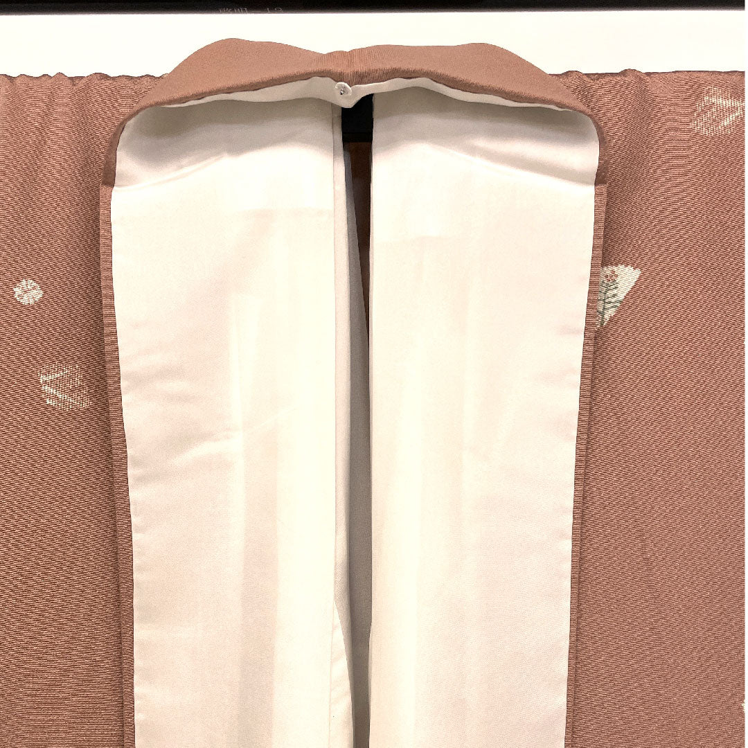 Small pattern, Length 167cm, Sleeve length 69cm, Awase, Washable kimono, Floral pattern, Polyester, S rank, Pink, 1115001612513