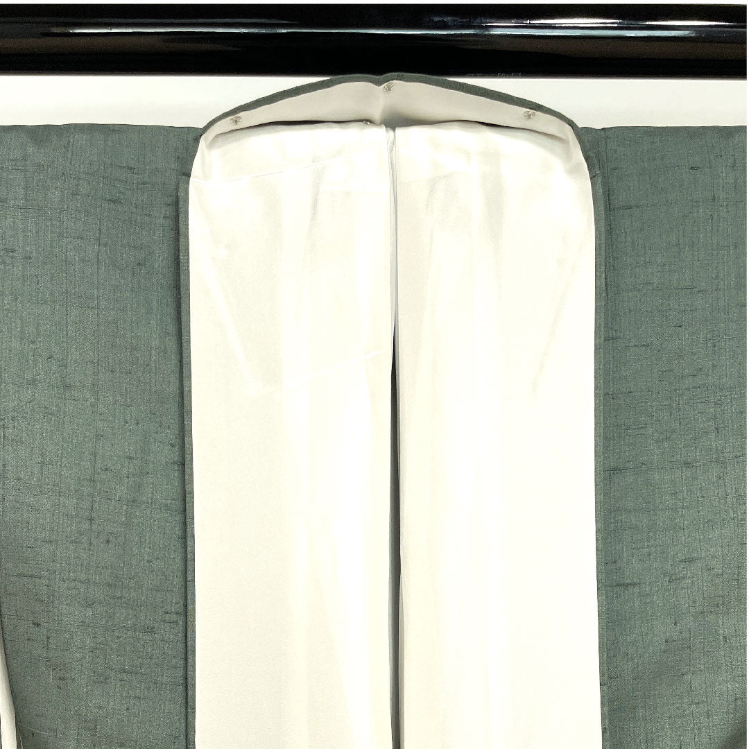 Homongi (formal kimono) Length 156cm Sleeve length 64cm Chigusa gray Tsumugi fabric Shibori Pure silk S rank Green 1112001992319