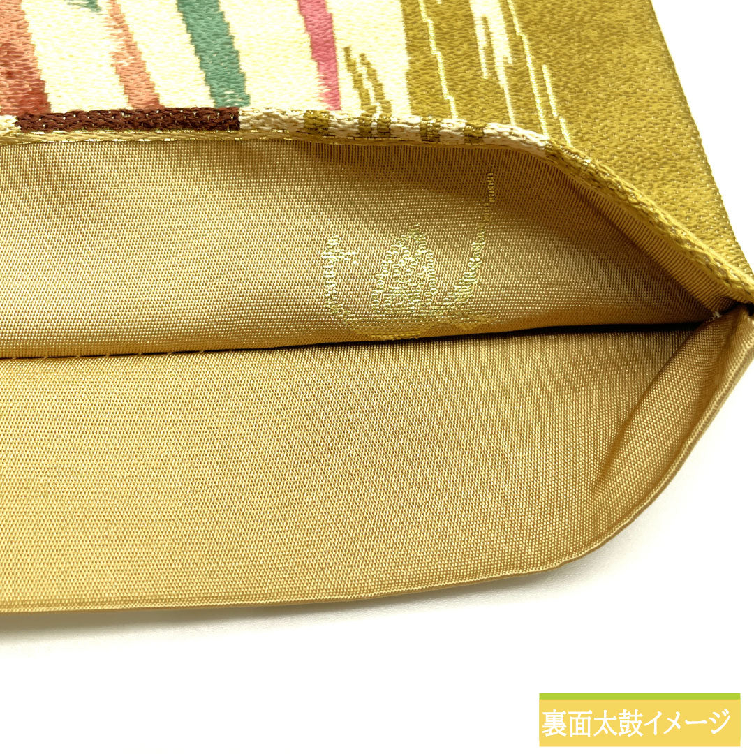 Fukuro Obi, Pure Silk, S-Rank, Shirayaen Oba, Nishijin-ori, Abstract Pattern, 430cm Long, Six-Ply, Casual, Gradient Pattern, Product Number: 1123016562399