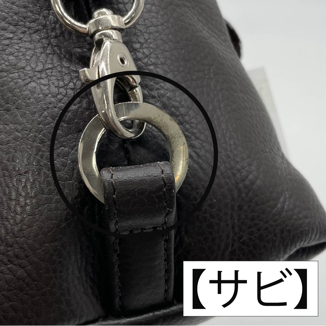 （新古品） 洋装バッグ 牛革 Aランク 新古品 牛革 横長 茶系 119700005314