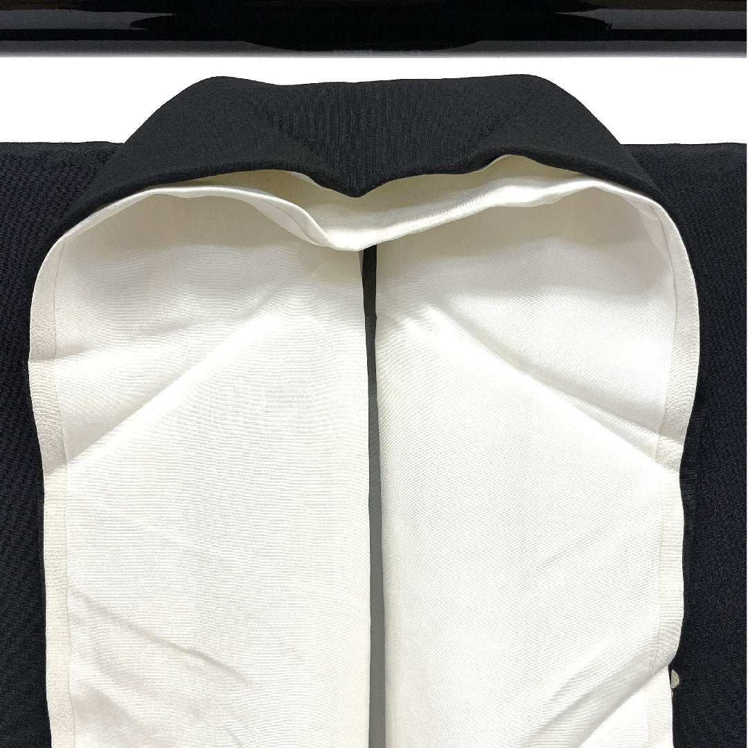 Black Tomesode, Length 155.5cm, Sleeve Length 61.5cm, Awase, Kyo-Yuzen, Crane, Katabami, Pure Silk, B Rank, Five Crests, Black, 1111000344310