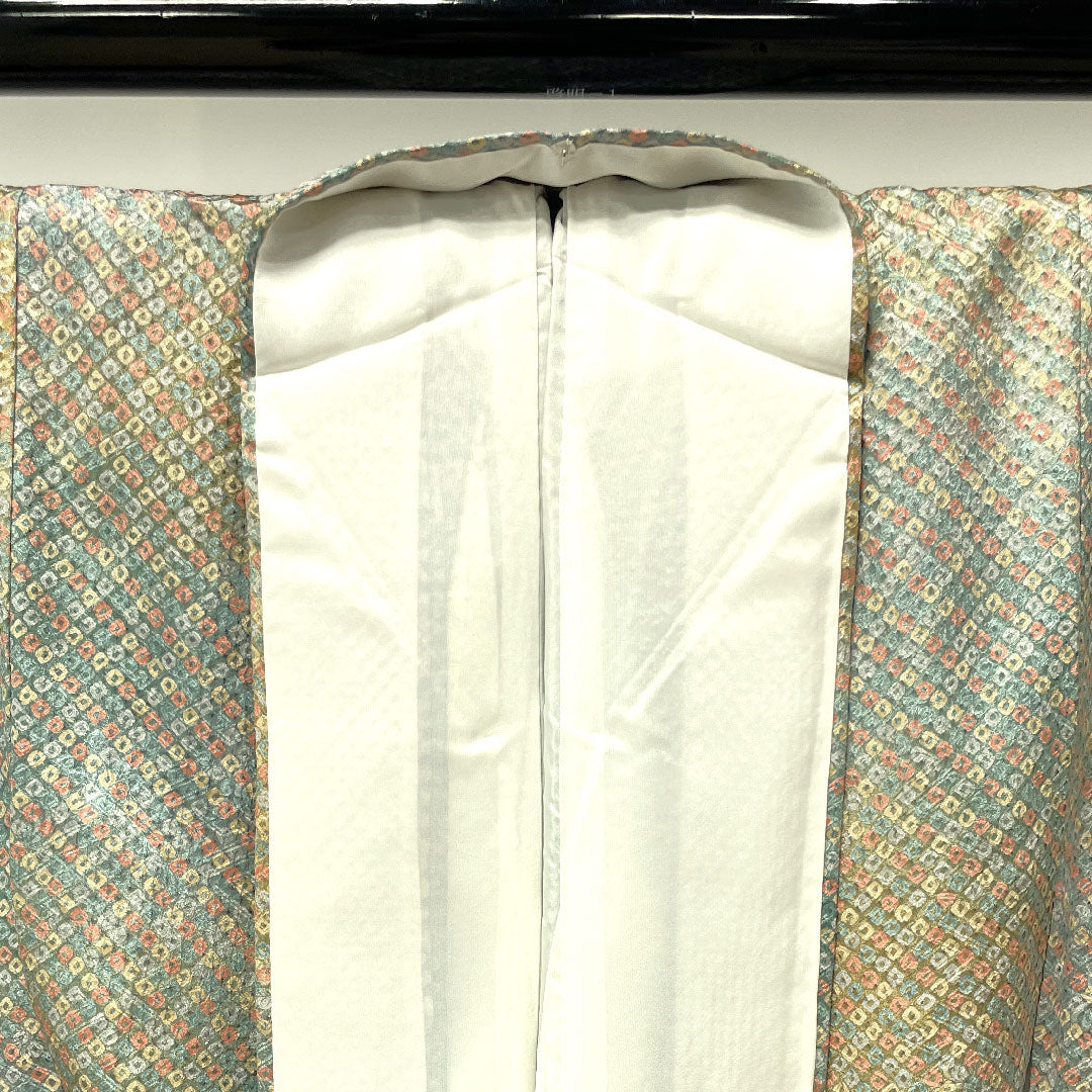 Komon Length 156cm Sleeve length 62.5cm Awase Shibori Kanoko Shibori Pure silk A rank Gradation 1115003103399