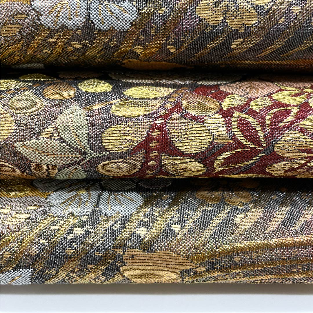 袋帯 熨斗目色（のしめいろ） 辻ヶ花 本金箔 プラチナ箔 帯丈424cm 正絹 Sランク 六通 フォーマル グレー系 1123005782322