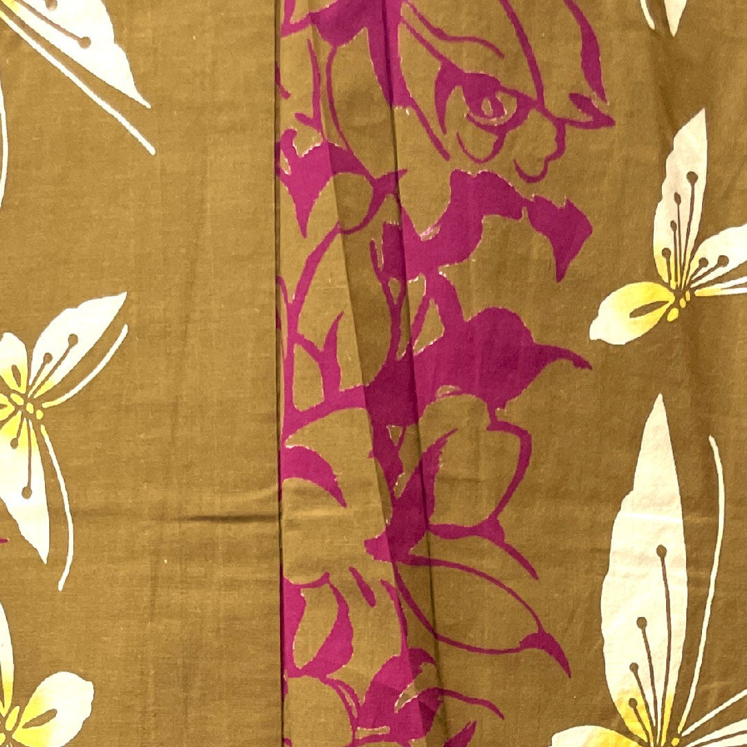 Yukata Kyara color butterfly rose cotton A rank single layer length 160.5cm sleeve length 64.5cm brown 1118001743414