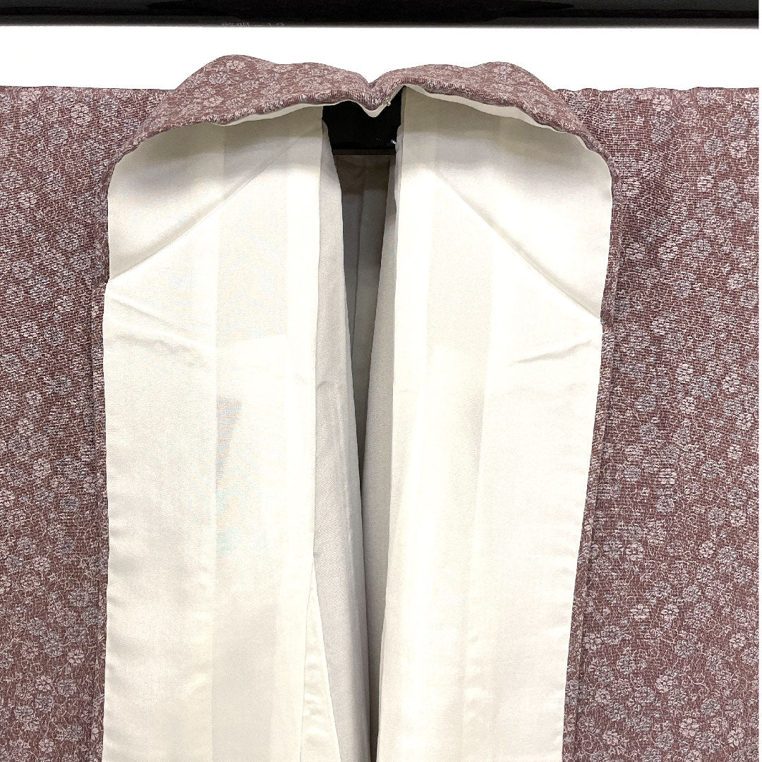 小紋 身丈156cm 裄丈63cm 袷  小花文様  正絹 Sランク 紫系 1115001462320