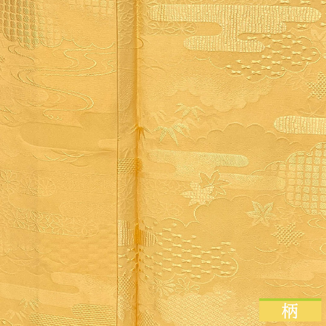 Plain color, pure silk, length 160.5cm, sleeve length 65cm, light persimmon color, one crest, snowflake and ivy, with basting thread, lined, S rank, orange, 1114001642426