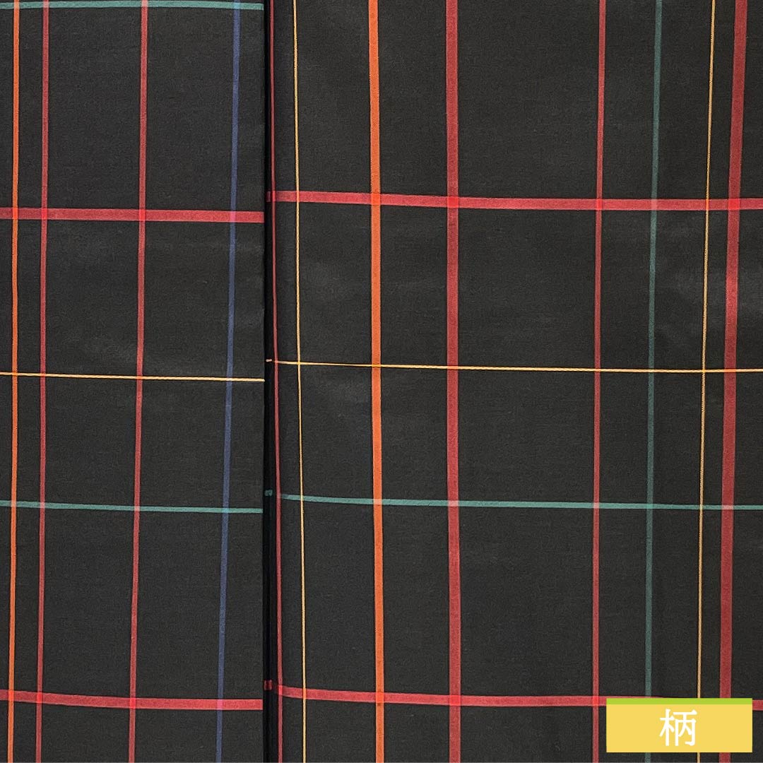 Tsumugi Silk B Rank Length 161cm Sleeve-to-sleeve 64.5cm Oshima Tsumugi Plaid Awasé Black 1116004924410