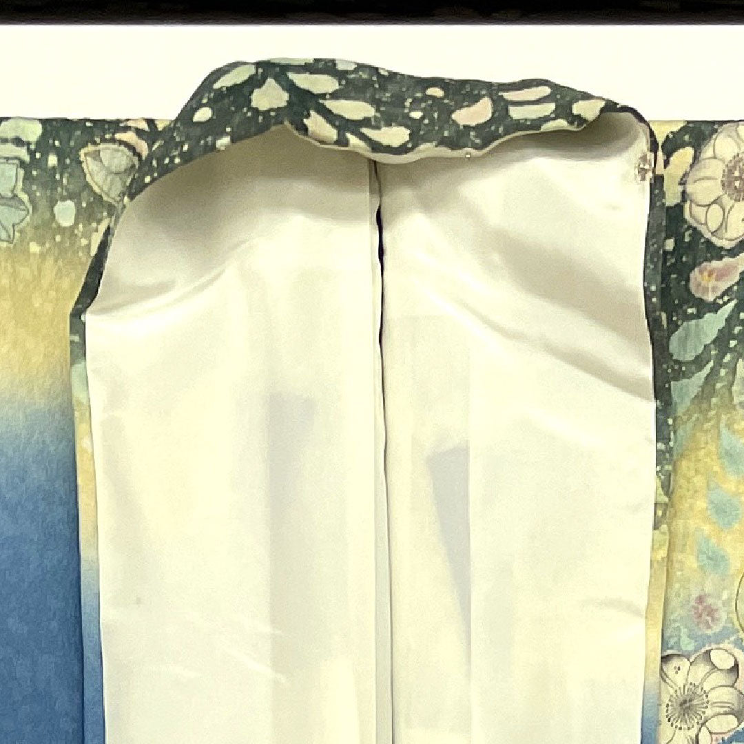 振袖 身丈156cm 裄丈63cm 袷  辻ヶ花 桐屋翠山工房謹製  正絹 Sランク 青系 1113000442317