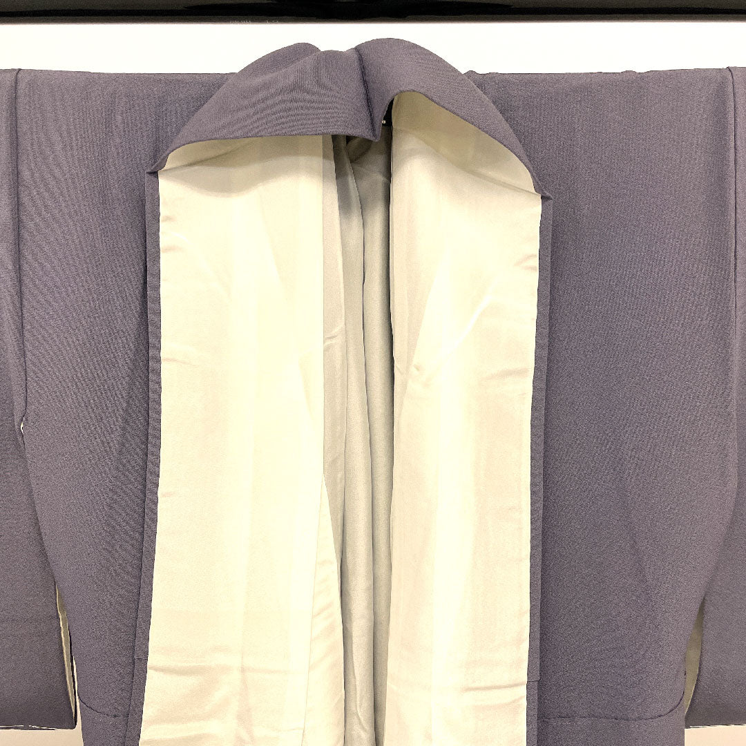 Plain color, vegetable dye, Katabamimon, Length 151cm, Sleeve length 62cm, Lined, Pure silk, S rank, Purple, 1114000202120