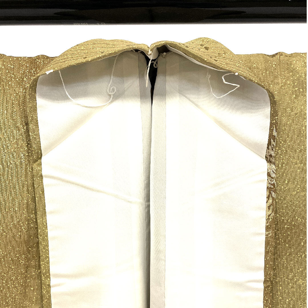 Komon, Length 150.5cm, Sleeve length 62cm, Lined, Pure silk, A rank, Yellow, 1115001773123