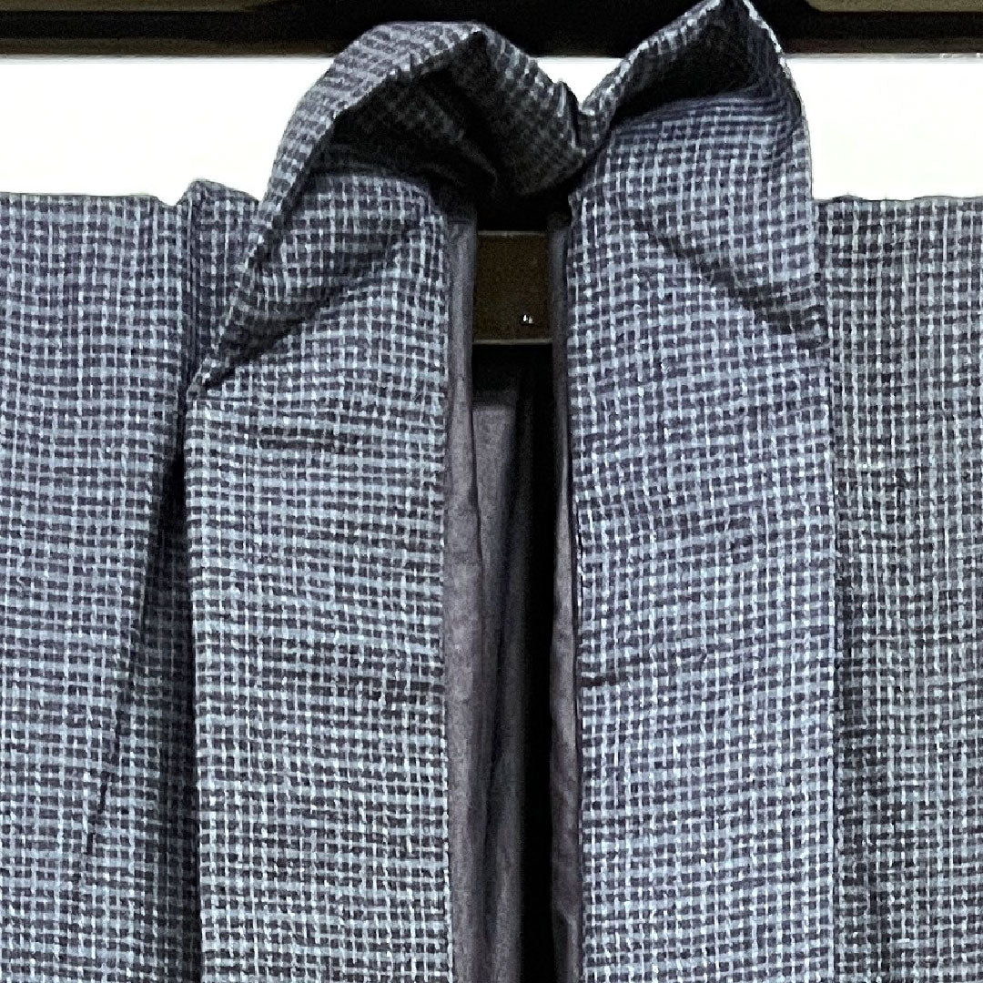 Men's, Length 137.5cm, Sleeve length 66.5cm, Check pattern, Pure silk, S rank, Lined, Navy blue, 1119000422318