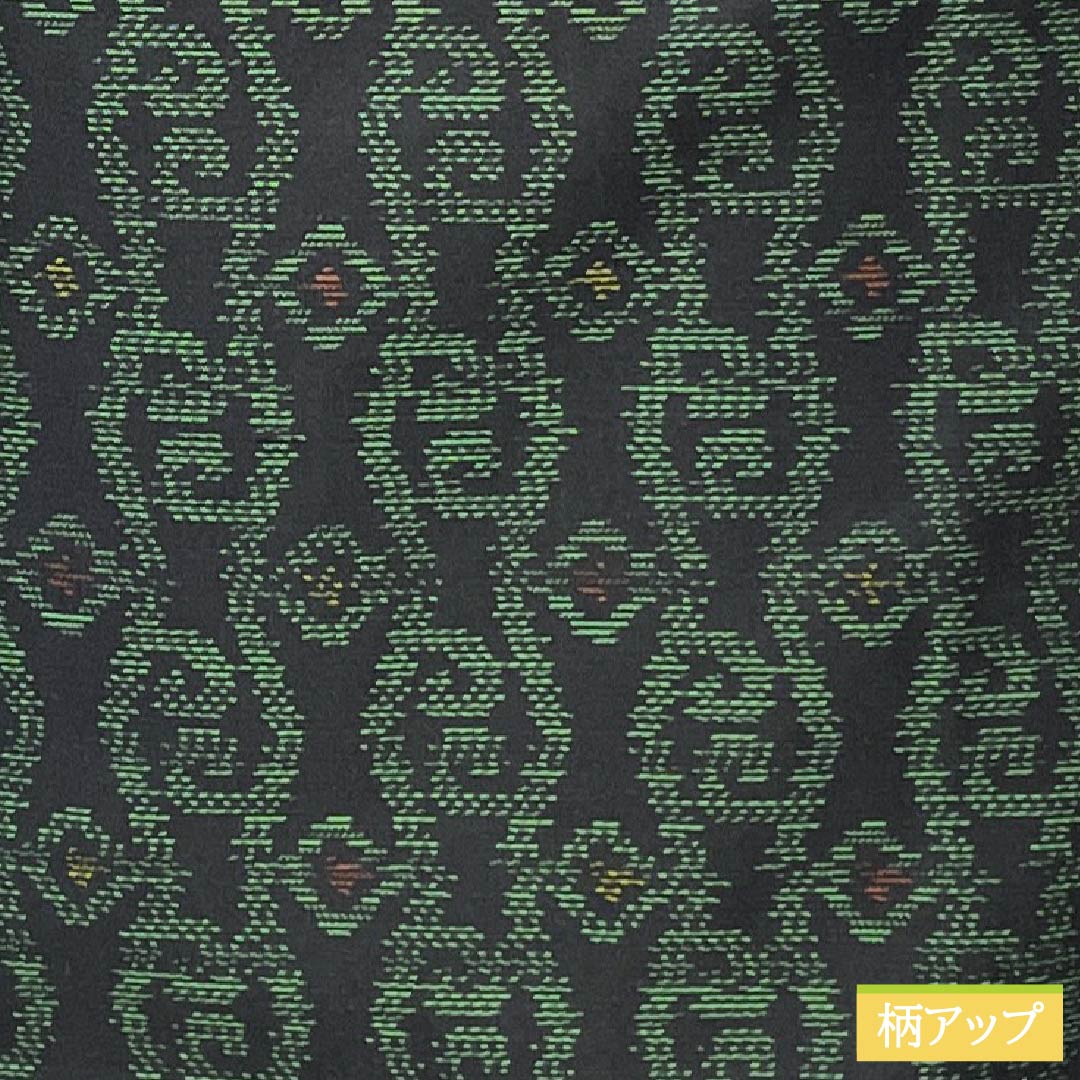 Tsumugi silk A rank 164cm length 67cm sleeve-to-sleeve Oshima tsumugi horizontal double ikat tatewaku with basting stitches awase black系 1116004973410