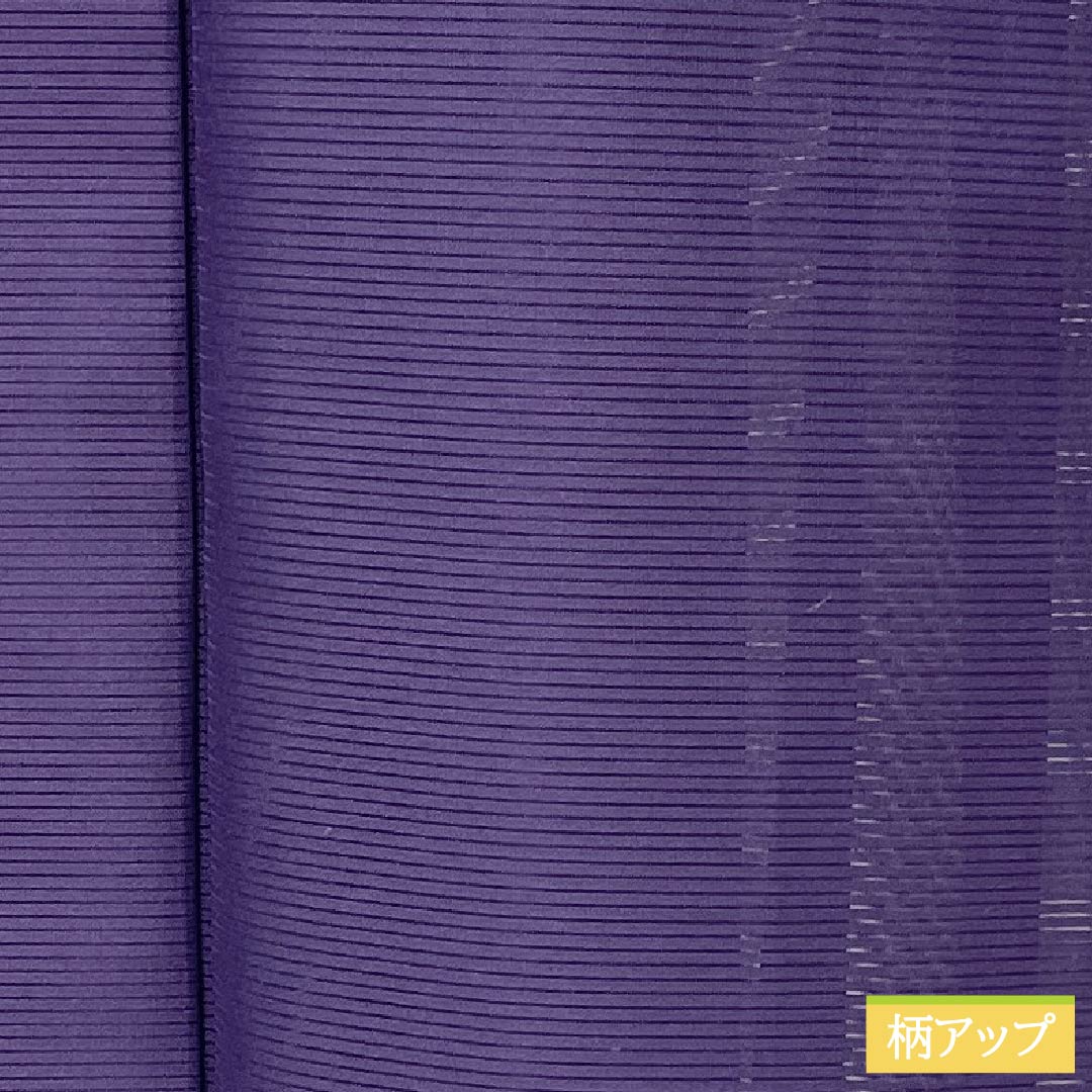 Summer kimono, polyester, plain color, S rank, length 161cm, sleeve length 65.5cm, medium purple (nakanomurasakiiro), washable, pongee, purple, 1132002942420