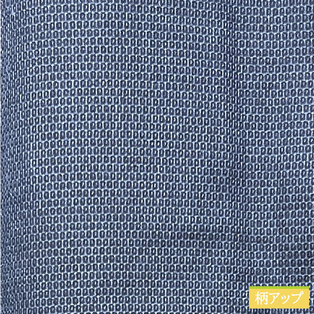 Men's wool, length 147.5cm, sleeve length 67cm, navy blue, hexagonal pattern, S rank, lined, navy blue, 1119000672418