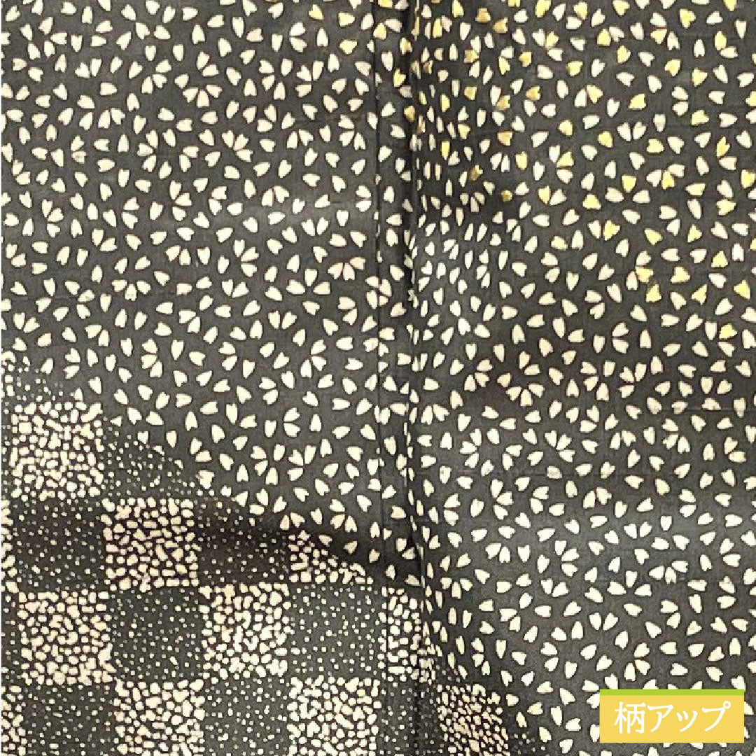 Homongi, pure silk, lined, length 164.5cm, sleeve length 63.5cm, Kyutaro Kawamura, Oshima Tsumugi, embroidery, Super Guard processing, S rank, gray, 1112004002422