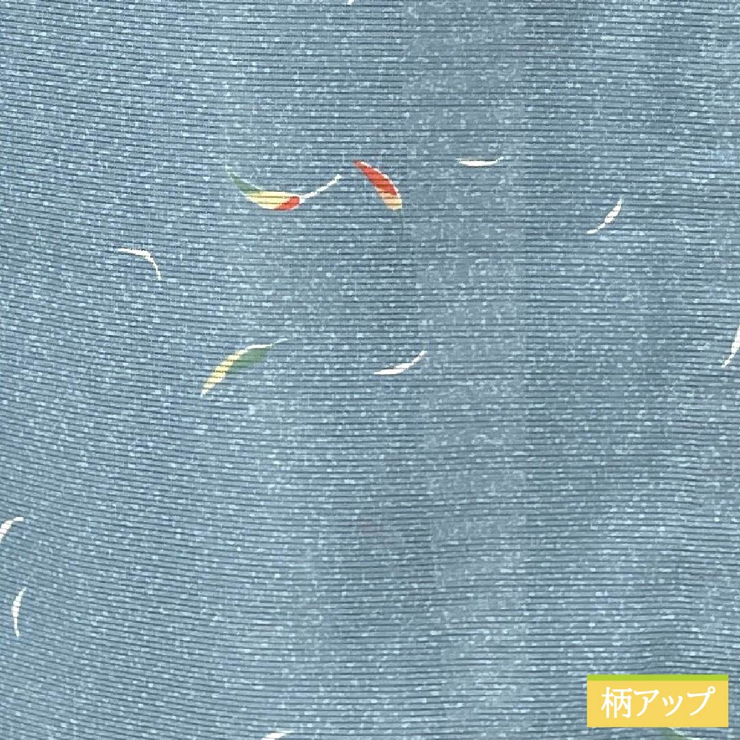 Summer Polyester Komon S Rank Length 162cm (4ft 9in) Sleeve length 65cm (2ft 1in) Kinuta-seiji (Celadon) Abstract Pattern Washable Kimono Ro-weave Blue 1132003392417