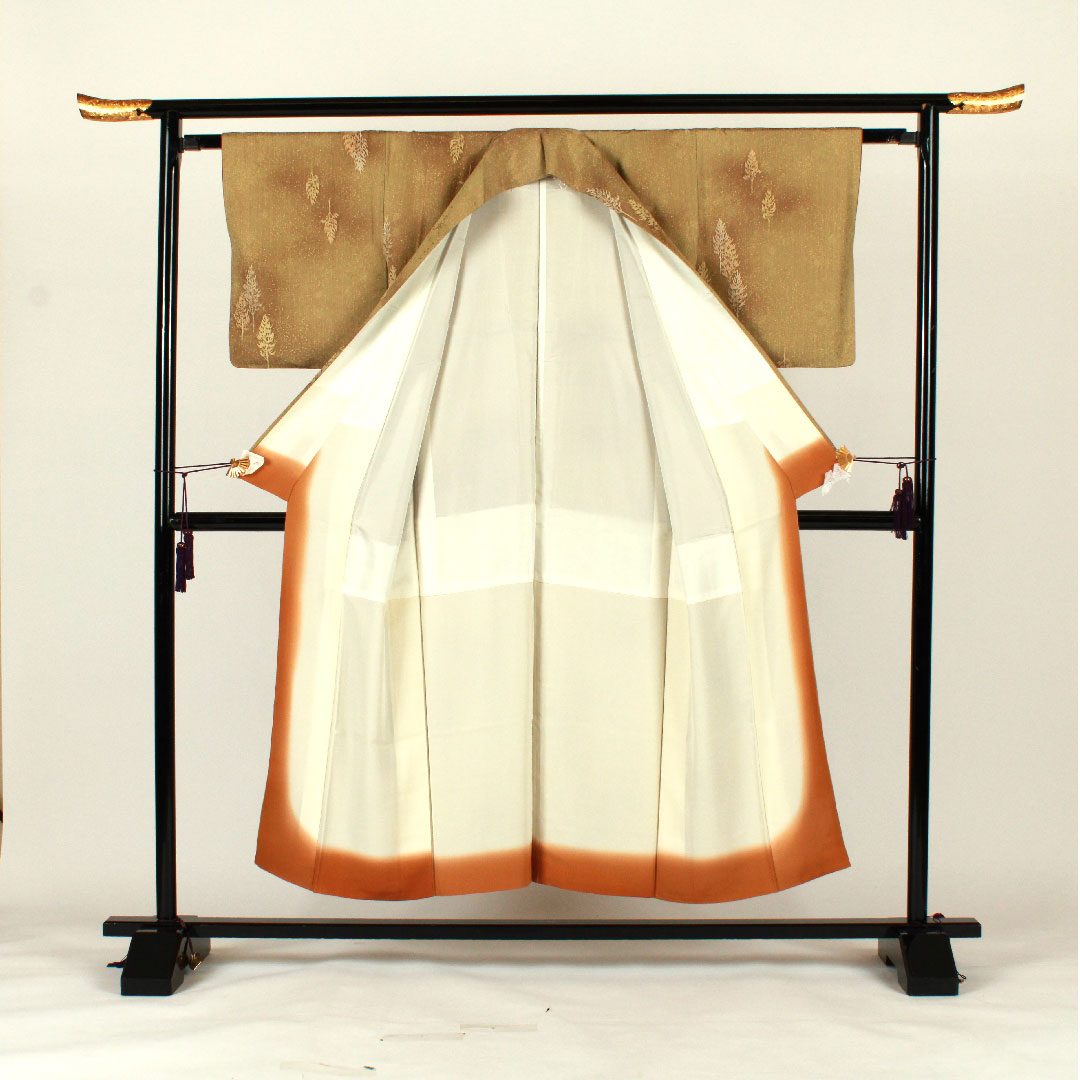 Komon, Length 150.5cm, Sleeve length 62cm, Lined, Pure silk, A rank, Yellow, 1115001773123