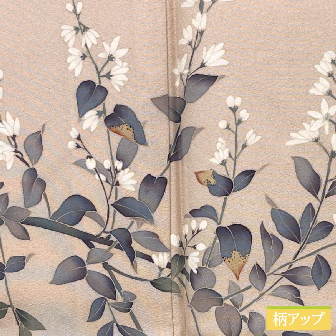 Visiting Kimono, Pure Silk, Grade A, Lined, Length 150.5cm, Sleeve Length 61cm, Otomeiro (Girl's Color), Kaga Yuzen, Floral, Pink, Product Number: 1112006203113
