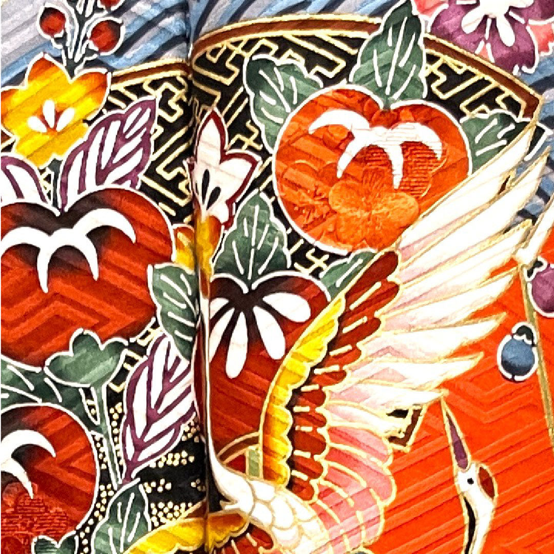 振袖 身丈151cm 裄丈61.5cm 袷  京紅型 吉祥文様  正絹 Sランク グラデーション系 1113001722299