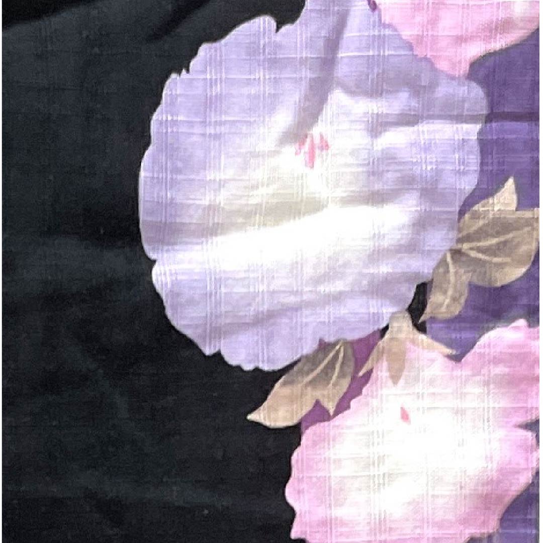 Yukata Black Morning Glory Cotton S Rank Single Layer Length 163.5cm Sleeve Length 62.5cm Black 1118004092410