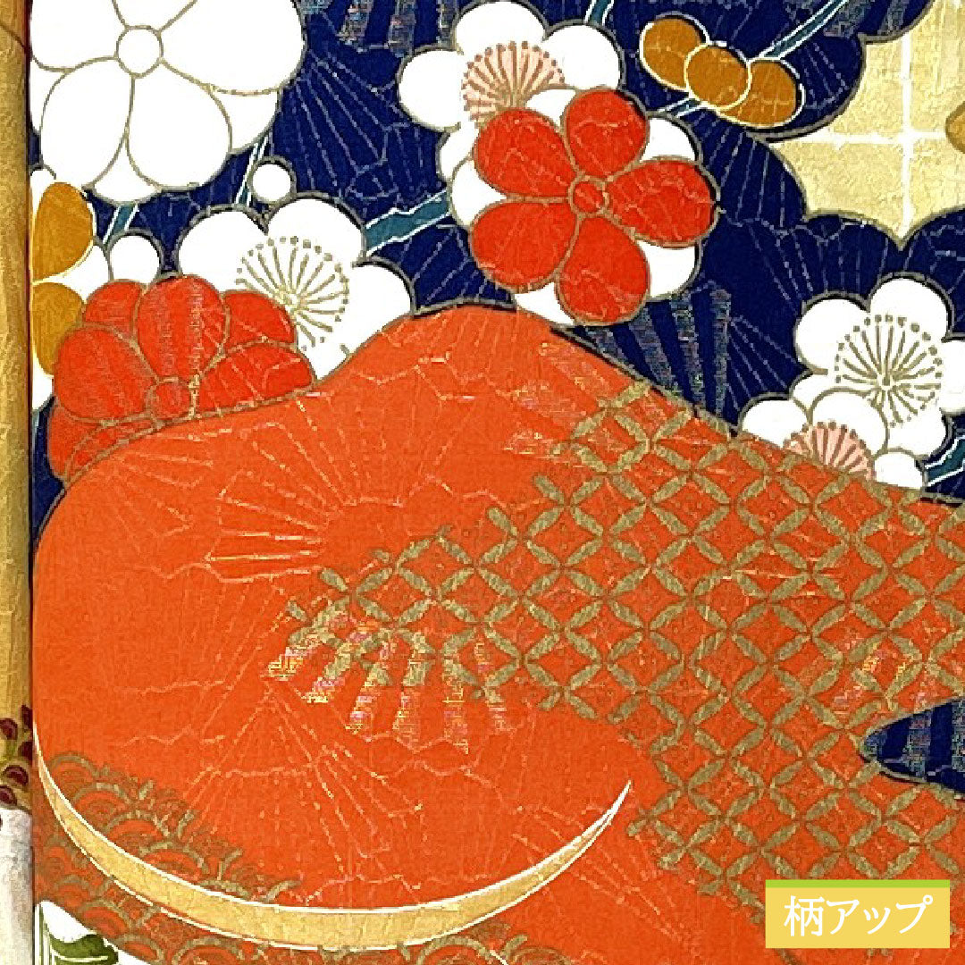 Komon, pure silk, length 153cm, sleeve length 62cm, lined, Kyo-Yuzen, auspicious pattern, A rank, gradation style, 1115004493299
