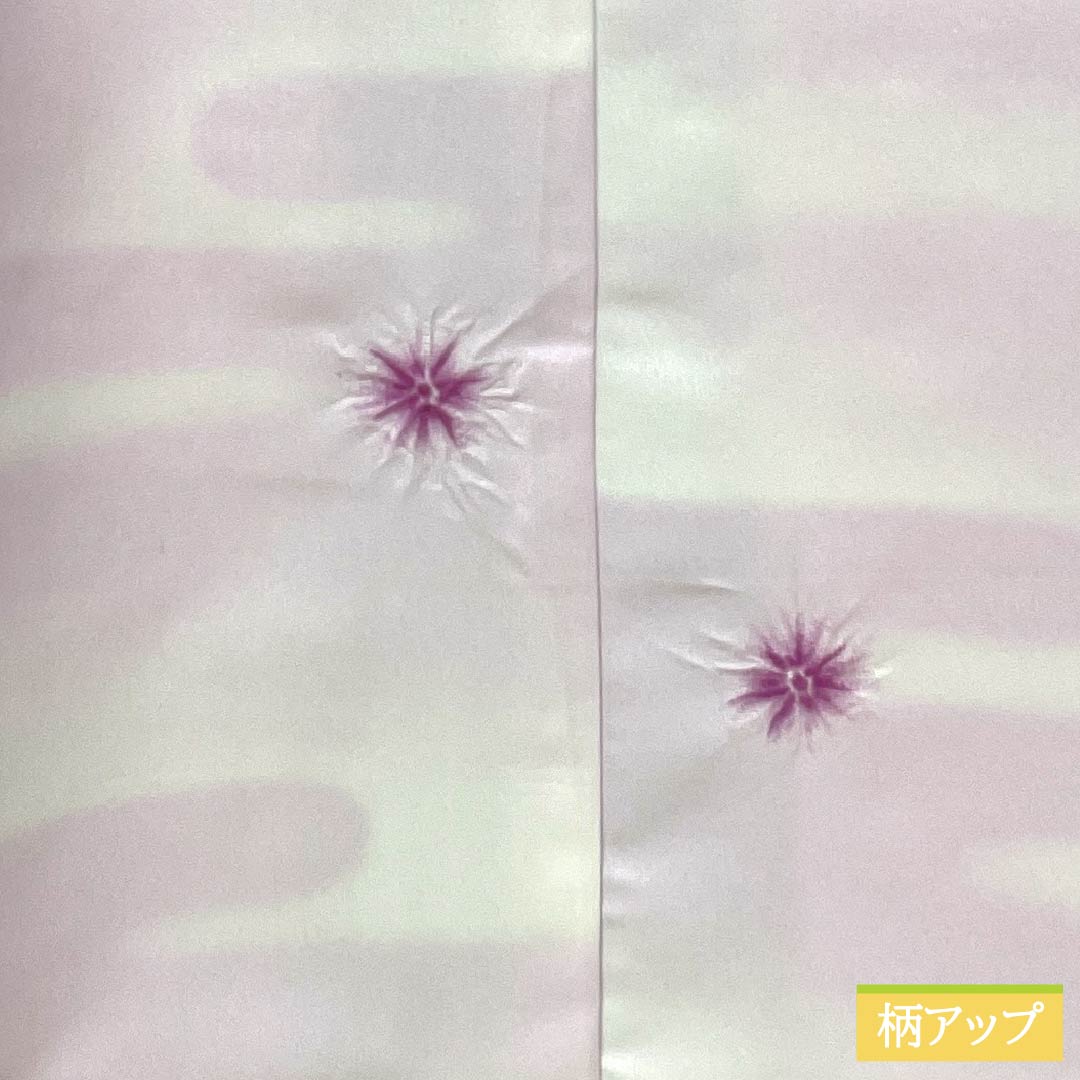 Nagajuban (long under-kimono), Polyester, Grade A, Length 115cm, Sleeve Length 61cm, Single-layer, Pale Pink (tankoshoku), Abstract Pattern, Half-collar, with Raising, Purple, 1129000783120