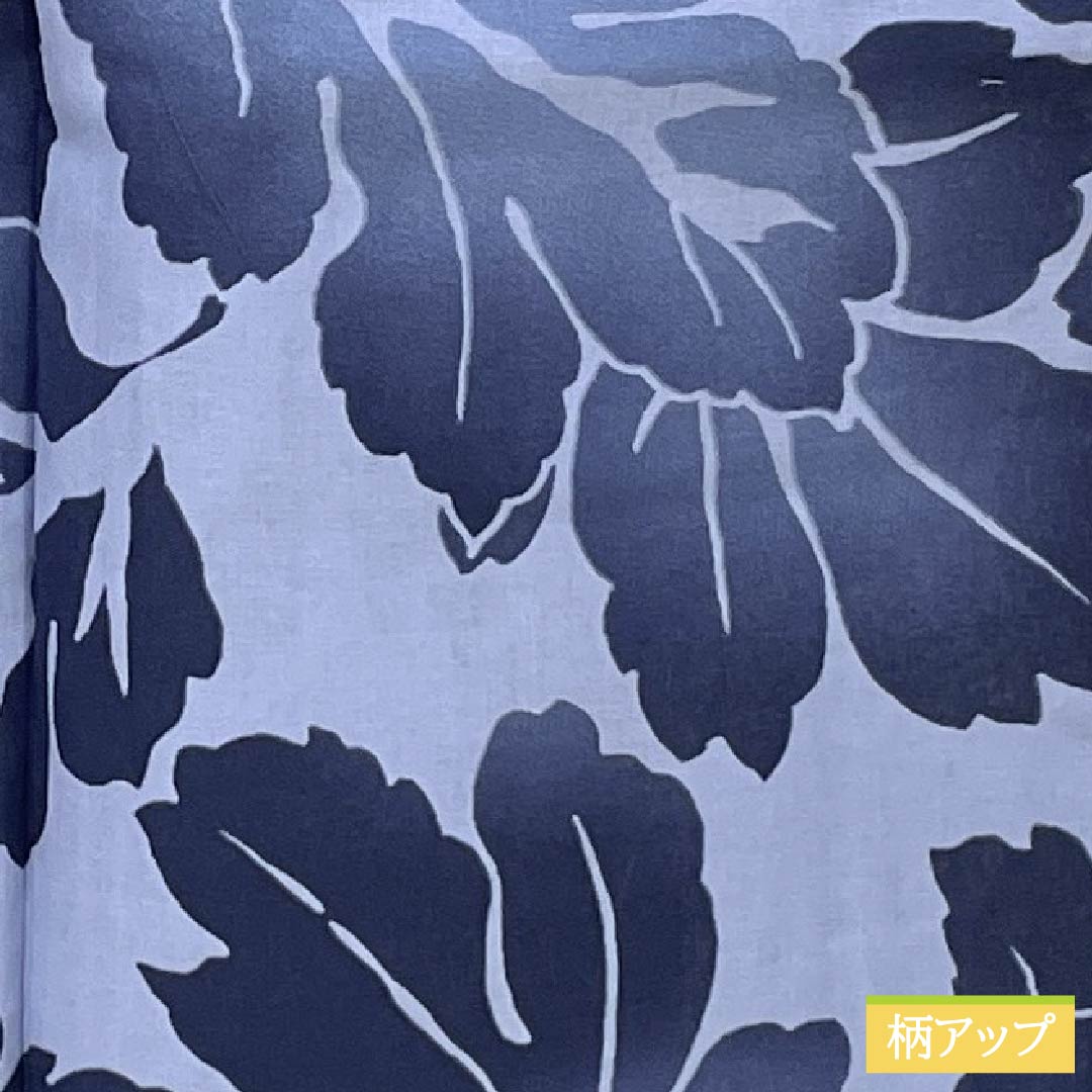 Cotton Yukata, Length 166cm, Sleeve Length 67cm, S Rank, Single Layer, Blue, Aofujiiro (Blue Wisteria) with Leaf Pattern, 1118006612517