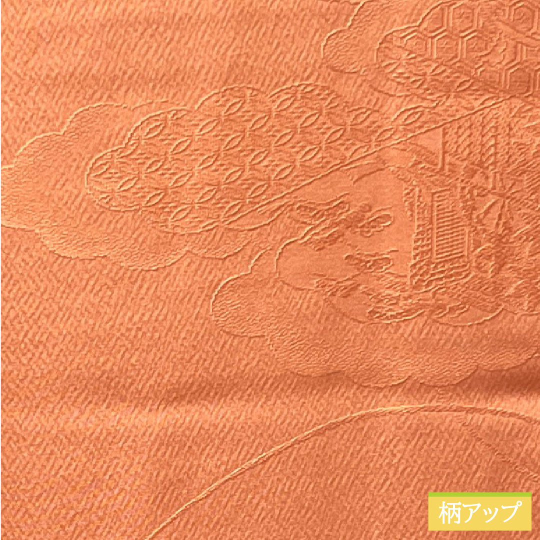 Plain color, pure silk, length 161cm, sleeve length 64cm, washed vermilion, auspicious motif, lined, S rank, pink, 1114001122413