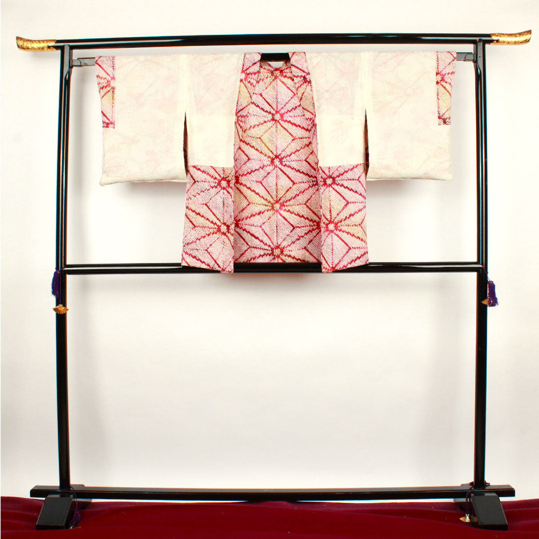 Haori Length 75.5cm Sleeve length 63.5cm Shibori Asanoha Pure silk S rank Awase Gradation 1117000342999