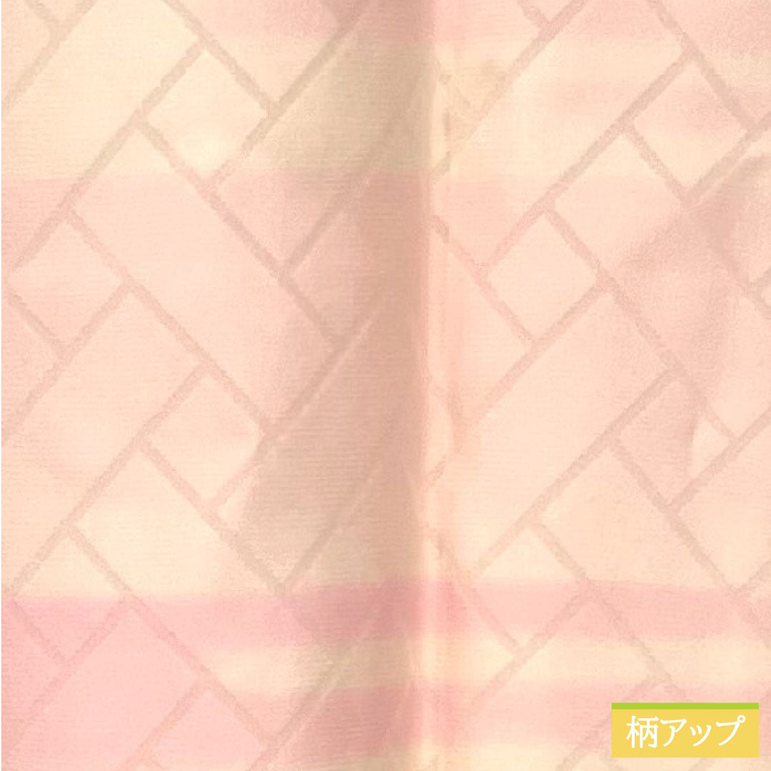 Silk Nagajuban, length 126cm,裄丈 63cm, unlined, blurred dye, tucks, S rank, pink, 1129000652313