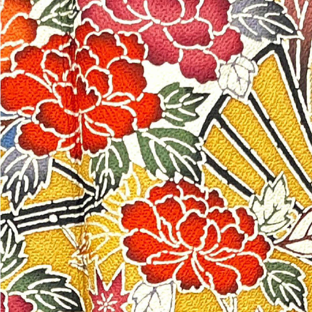振袖 身丈156.5cm 裄丈64cm 袷  京紅型 吉祥文様  正絹 Sランク グラデーション系 1113001642399