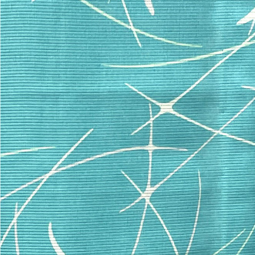 Summer kimono, polyester, small pattern, length 154.5cm, sleeve length 61.5cm, light blue, washable kimono, geometric pattern, silk, S rank, light blue, 1132001722224