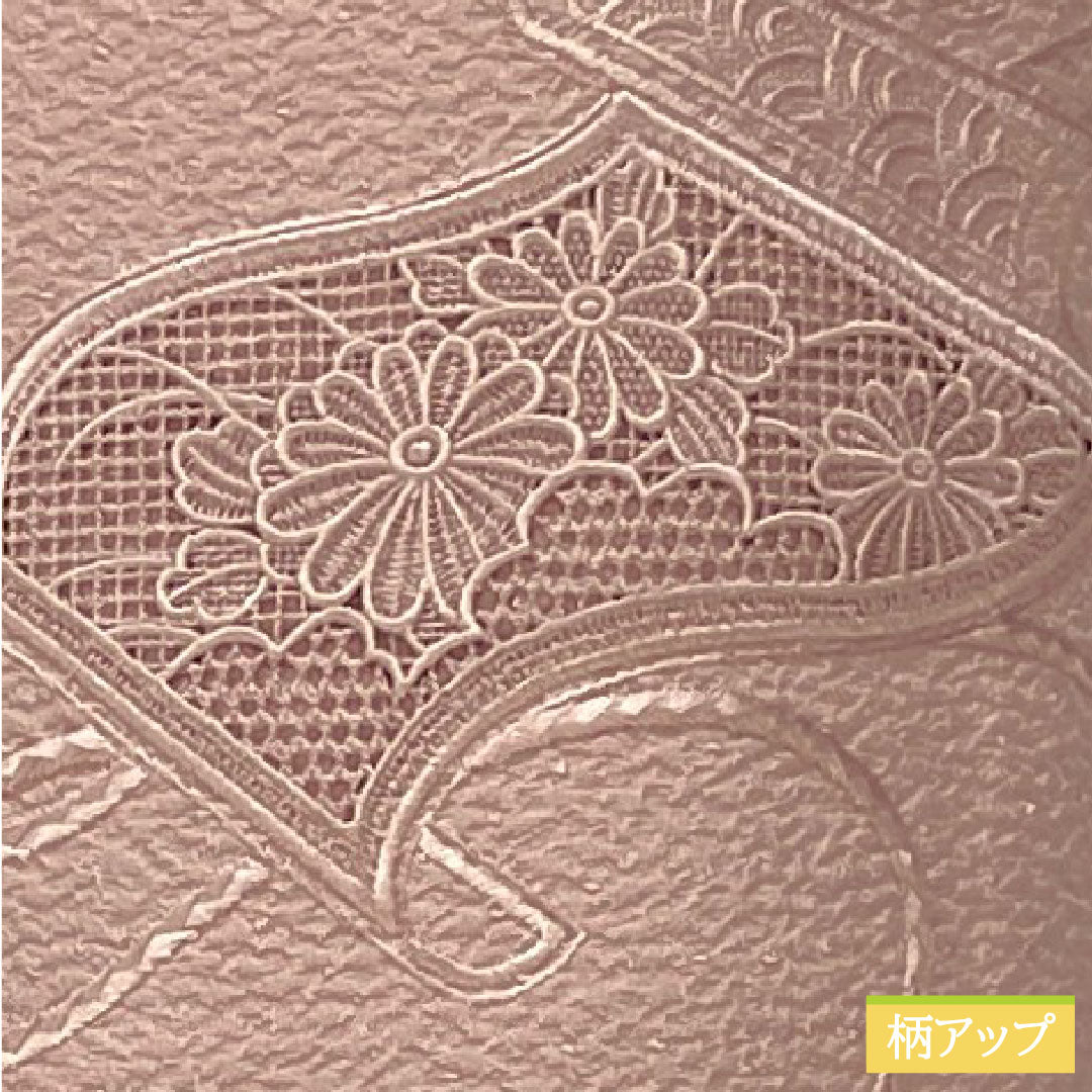 Homongi, pure silk, lined, length 149cm, sleeve length 62cm, light wisteria color, Shantou embroidery, Suzhou embroidery, one crest, medium-shaded five-three paulownia, S rank, purple, 1112005112120