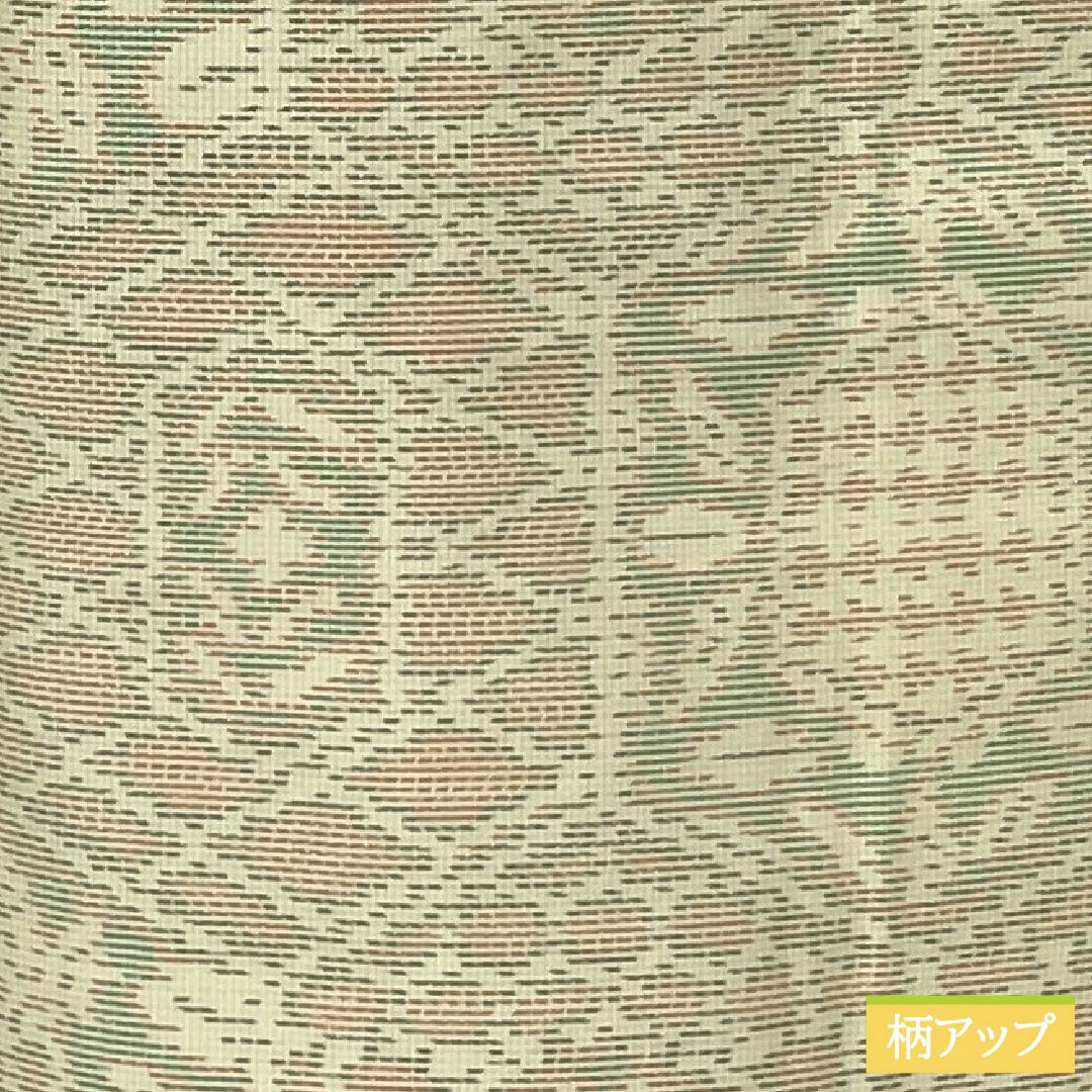 Silk Tsumugi (S-Rank) - Length 157cm, Sleeve Length 61.5cm, Light Yellow (Usukihadairo) - Oshima Tsumugi with Horizontal Double Kasuri Pattern and Abstract Pattern - Lined, Yellowish Colors - Product Code: 1116004592323