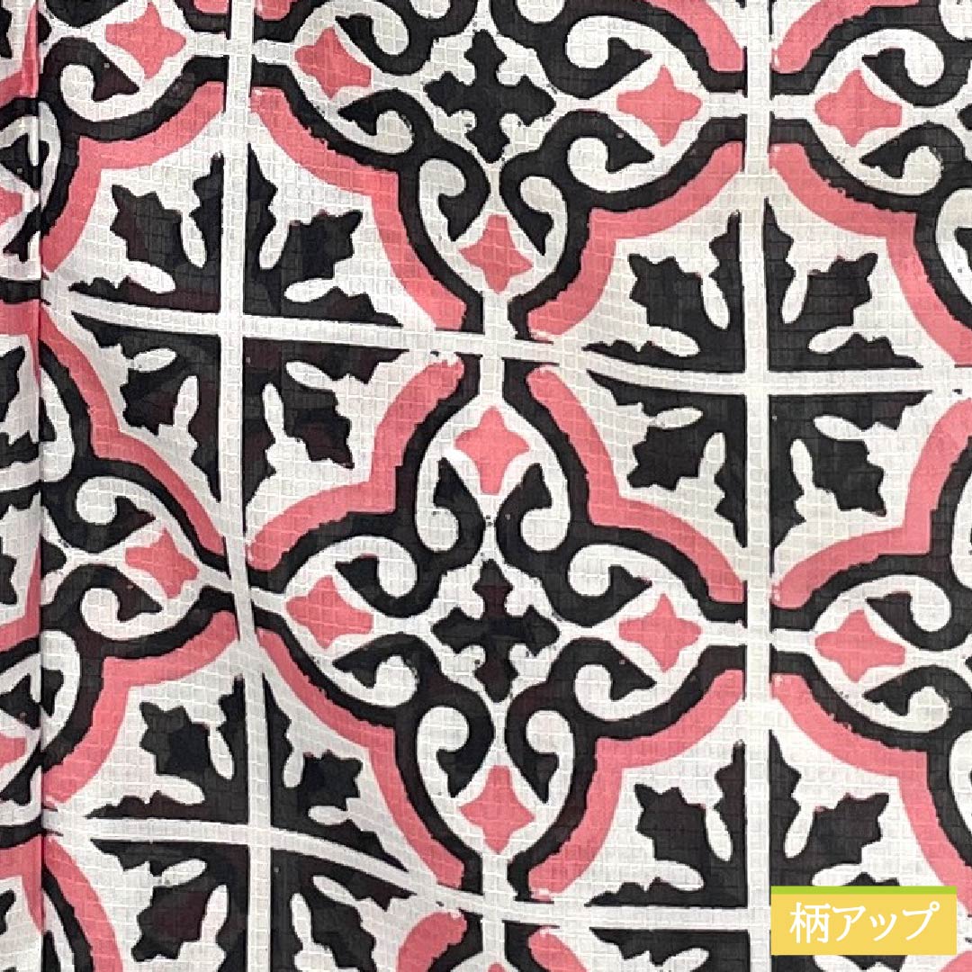 (Brand new, unused) Yukata (single-layer kimono) made of polyester, length 166cm, sleeve length 65cm. New rank. Pink, medium crimson color (nakano kurenai iro). Geometric, tile, and damask patterns. Product number: 1118005771513
