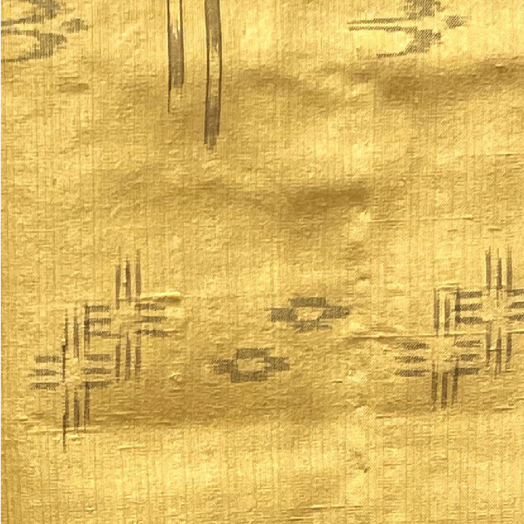 Summer pure silk pongee Length 151.5cm Sleeve length 63cm Yamamomoiro (Yamamomoiro) Ryukyu pattern Kasuri Summer pongee Gauze S rank Beige 1132001632225