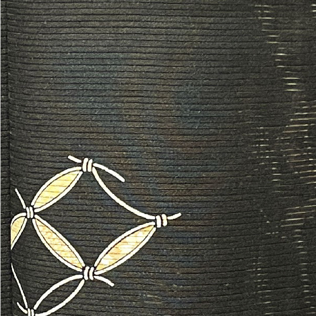 Summer item, pure silk, small pattern, length 157.5cm, sleeve length 65cm, Shippo, silk, S rank, black, 1132001522310