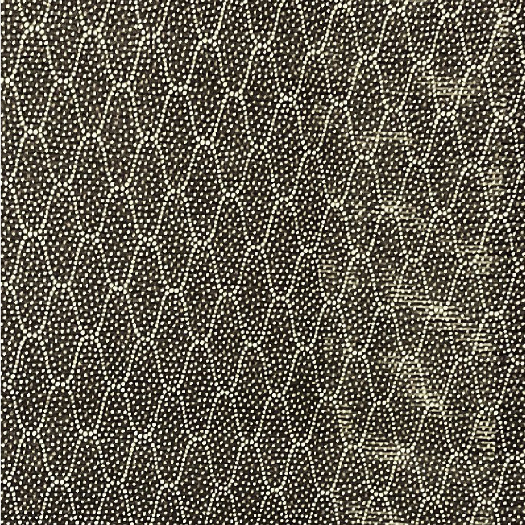 Summer pure silk komon kimono, length 160cm, sleeve length 63.5cm, dark grey, geometric pattern, silk, A rank, brown, 1132001673414