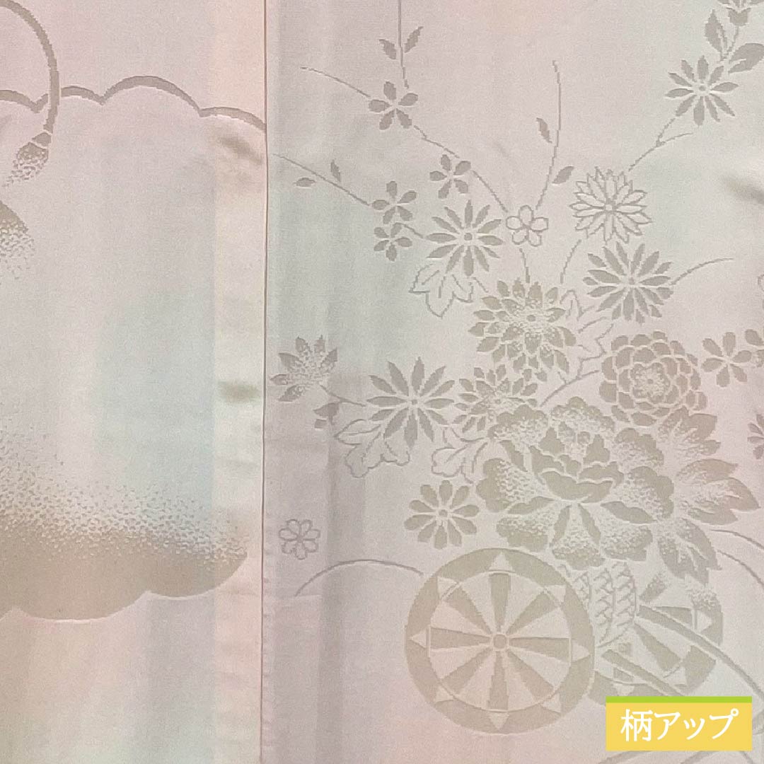 Nagajuban Silk A-rank Length 130.5cm Sleeve-to-sleeve 68cm Lined Akebono-iro Auspicious pattern Blurred dye Pink-dominant 1129000803313