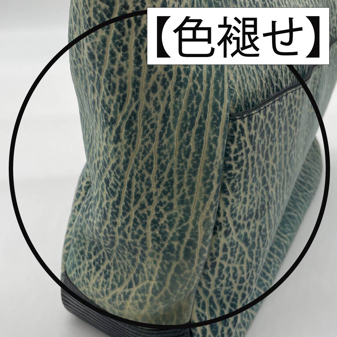 (Like New) Western-style Bag, Fur Seal and Lizard Design, A-Rank, Like New, Fur Seal and Lizard Design Tote Bag, Navy Blue, 119700042318