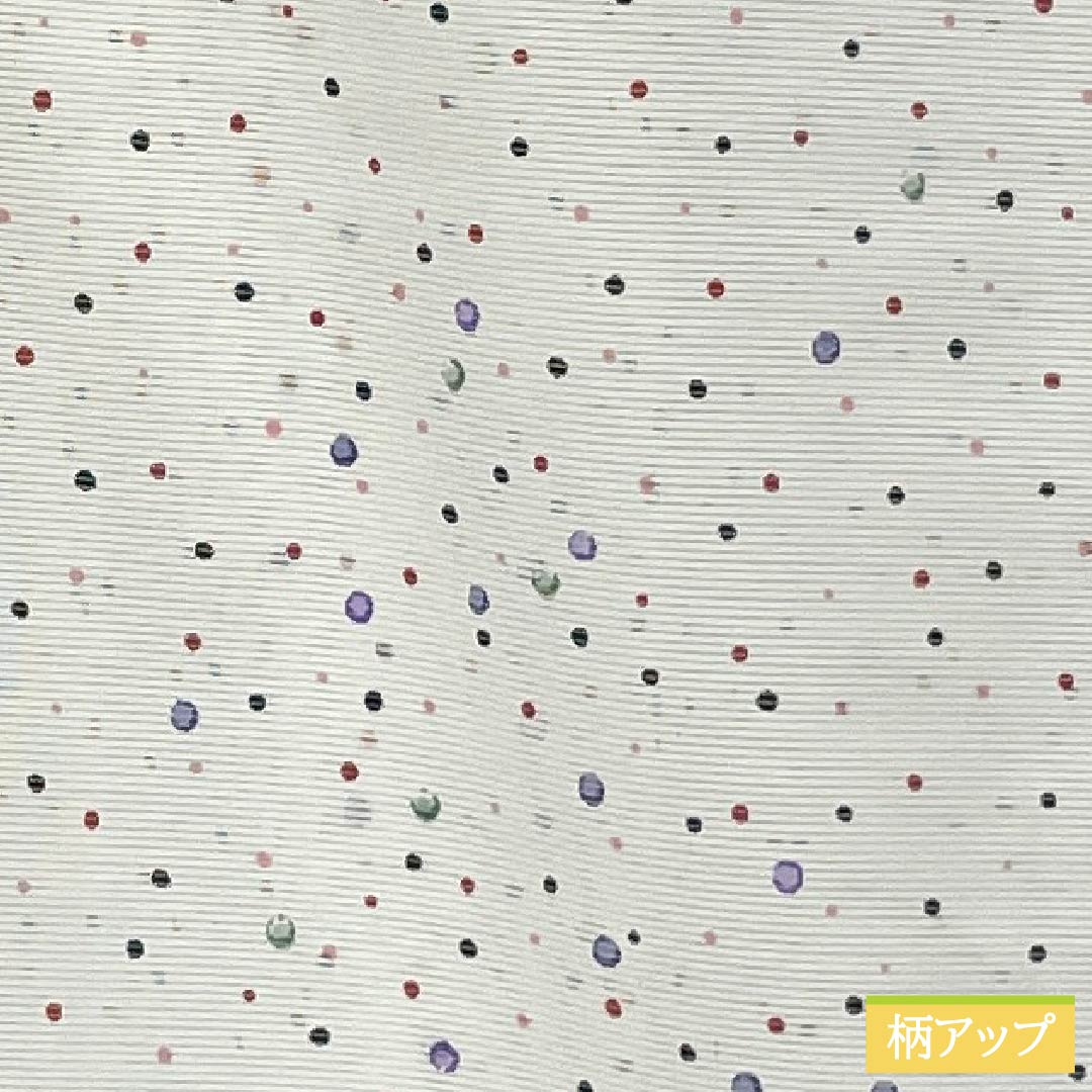 Summer kimono, polyester, small pattern, length 168cm, sleeve length 66cm, dot pattern, washable kimono, silk, A rank, white, 1132002263511