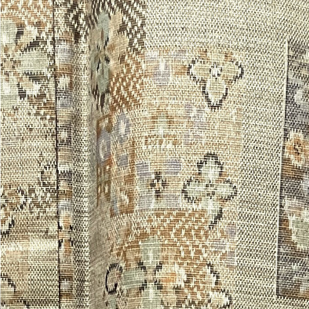 Tsumugi, Length 155cm, Sleeve length 62.5cm, Silk gray, Abstract pattern, basting thread included, Pure silk, S rank, Lined, Gray 1116002722322