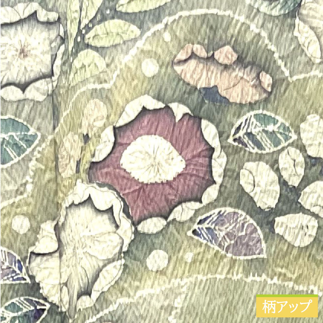 訪問着 正絹 袷 身丈158.5cm 裄丈62.5cm 薄緑色 桐屋翠山工房謹製 辻ヶ花 Aランク 緑系 1112003603319