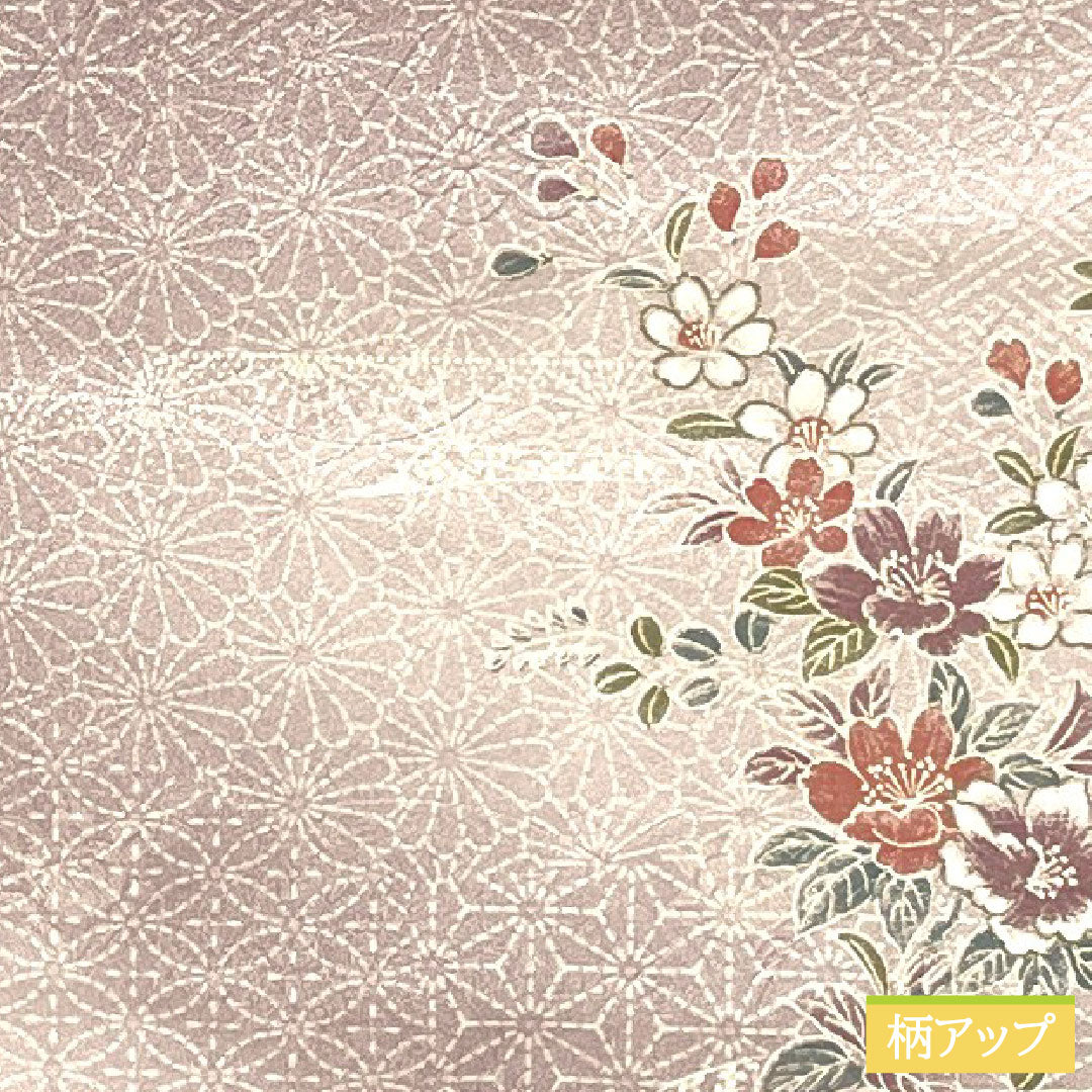 Small pattern, polyester, length 157.5cm, sleeve length 64cm, lined, light wisteria color, washable kimono, floral pattern, A rank, purple, 1115004543320
