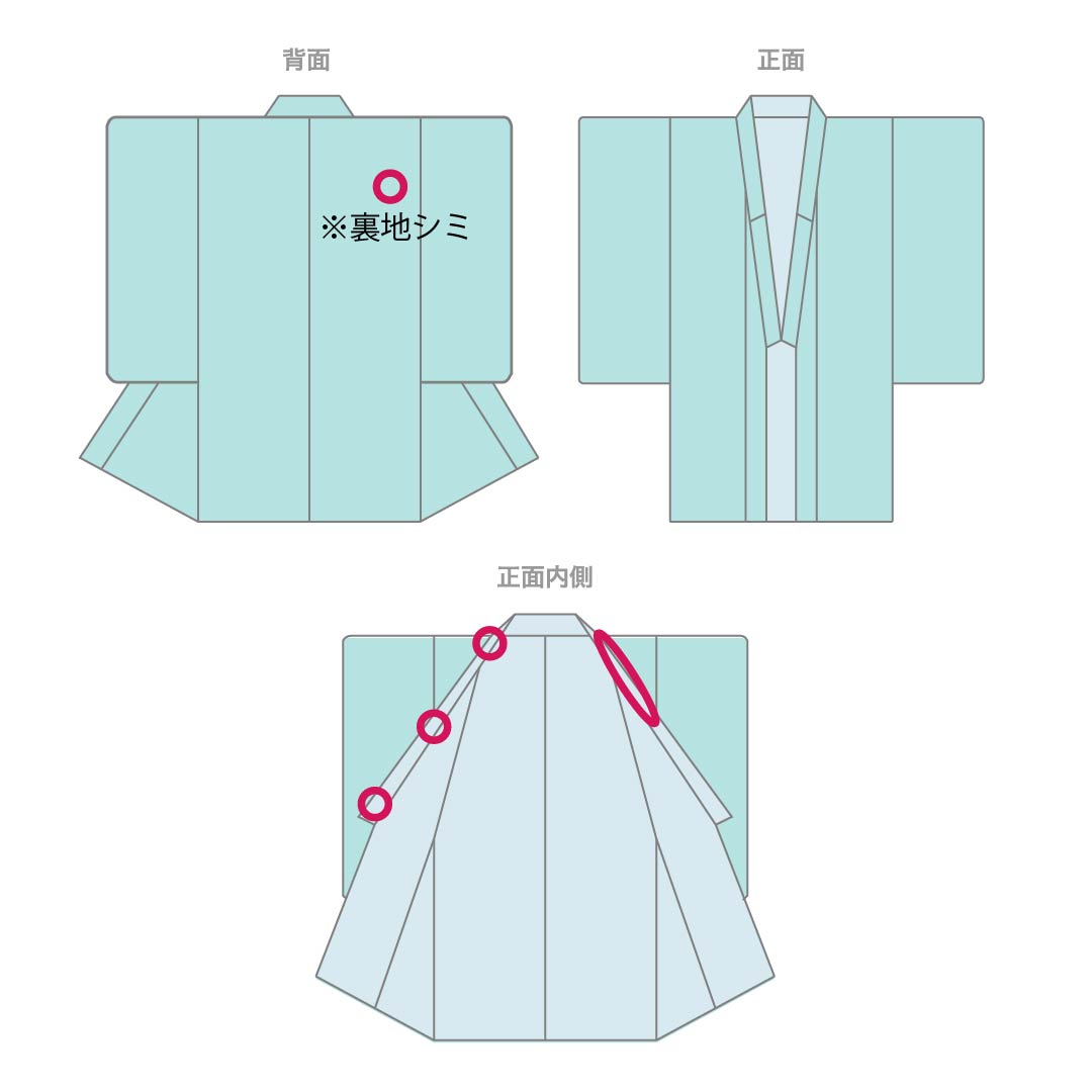Small pattern, polyester, length 158.5cm, sleeve length 64cm, lined, white wisteria color, washable kimono, small flowers, mirror, basting thread included, A rank, purple, 1115005173320
