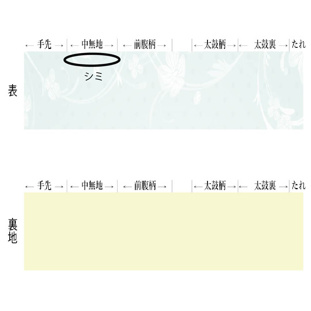 名古屋帯 海老茶色（えびちゃいろ） 染め帯 ちりめん地 抽象花 帯丈338cm 正絹 Aランク ポイント柄 カジュアル 茶系 1124008463314 名古屋仕立て