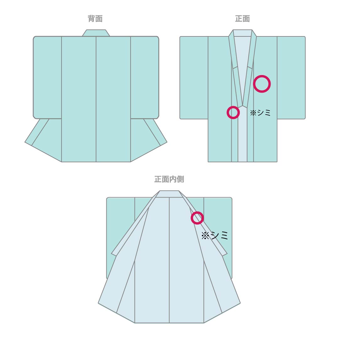 夏物 ポリエステル 小紋 Aランク 身丈158.5cm 裄丈66cm 乳白色（にゅうはくしょく） 蝶 亀甲 絽 クリーム系 1132004543315